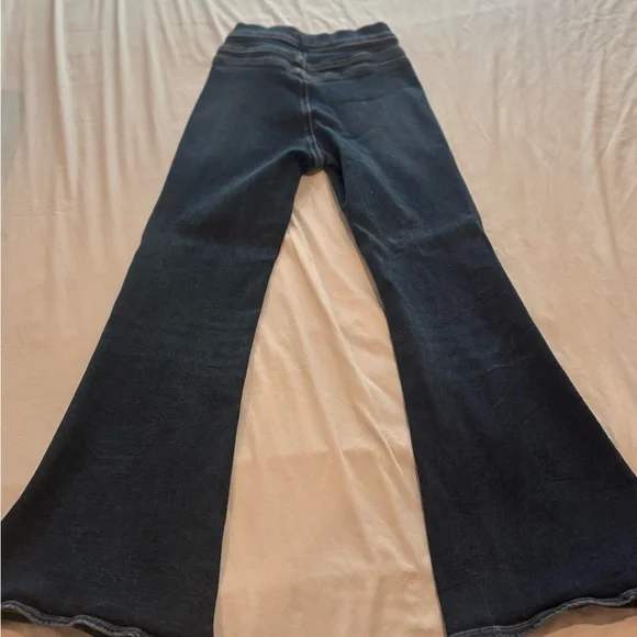 Express Dark Indigo Flare Jeans - Picture 3 of 7